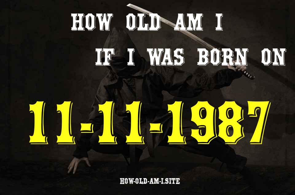 ᐈ Born On 11 November 1987 My Age in 2024? [100% ACCURATE Age Calculator!]