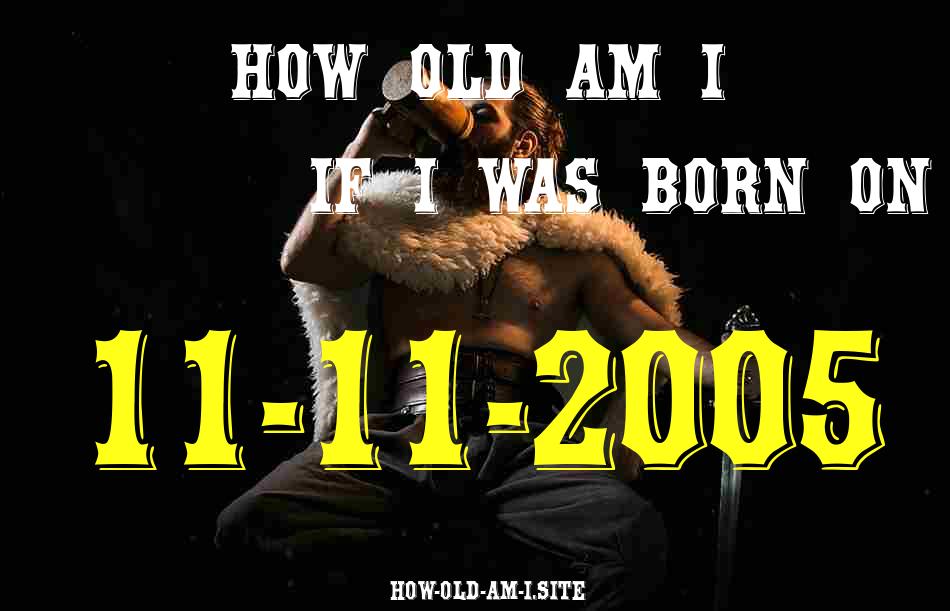 ᐈ Born On 11 November 2005 My Age in 2024? [100% ACCURATE Age Calculator!]