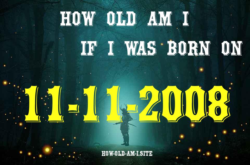 ᐈ Born On 11 November 2008 My Age in 2024? [100% ACCURATE Age Calculator!]