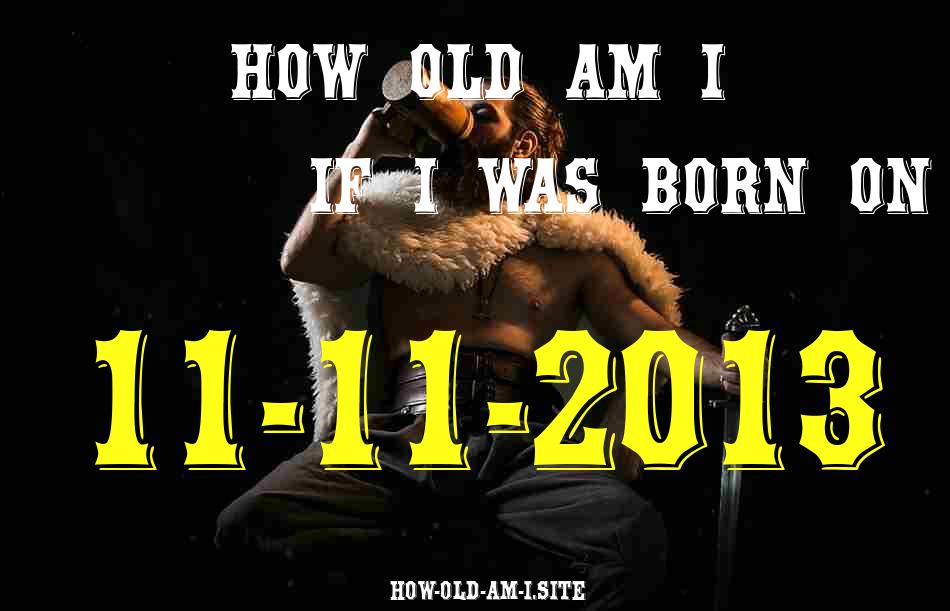 ᐈ Born On 11 November 2013 My Age in 2024? [100% ACCURATE Age Calculator!]