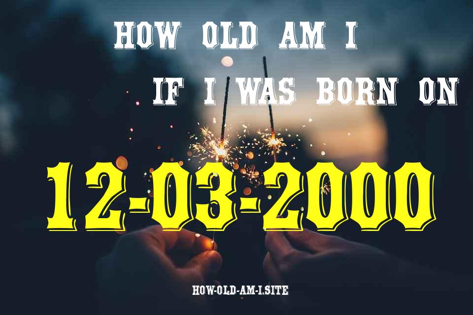 ᐈ Born On 12 March 2000 My Age in 2024? [100% ACCURATE Age Calculator!]