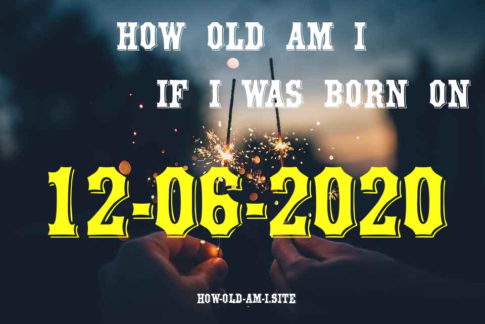 ᐈ Born On 12 June 2020 My Age in 2024? [100% ACCURATE Age Calculator!]