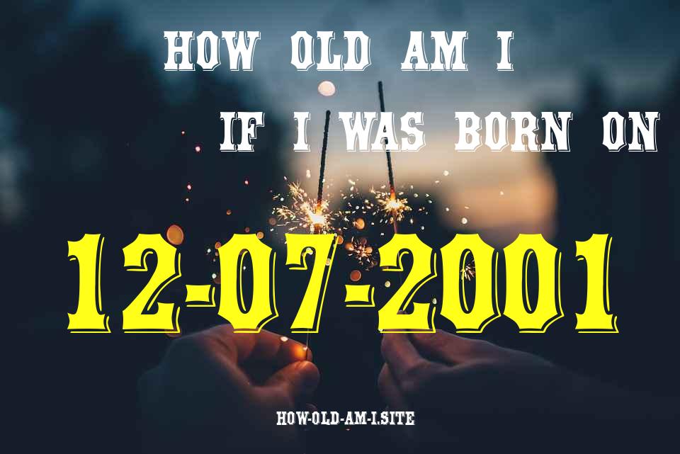 ᐈ Born On 12 July 2001 My Age in 2024? [100% ACCURATE Age Calculator!]