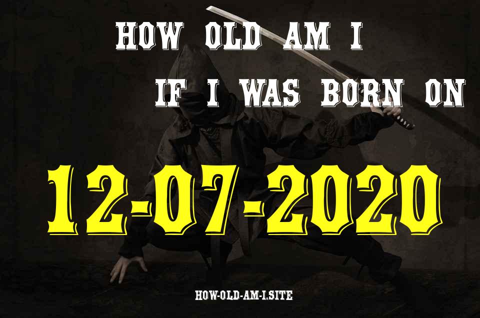 ᐈ Born On 12 July 2020 My Age in 2024? [100% ACCURATE Age Calculator!]