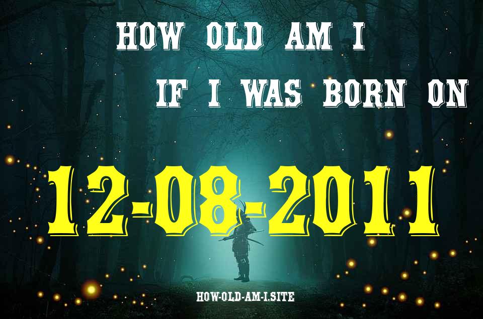 ᐈ Born On 12 August 2011 My Age in 2024? [100% ACCURATE Age Calculator!]