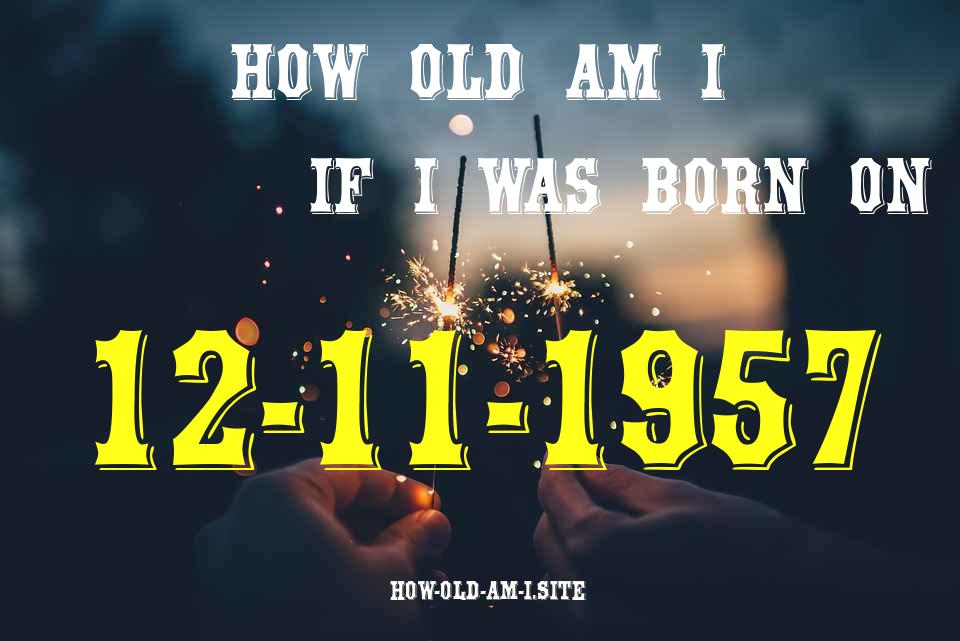 ᐈ Born On 12 November 1957 My Age in 2024? [100% ACCURATE Age Calculator!]
