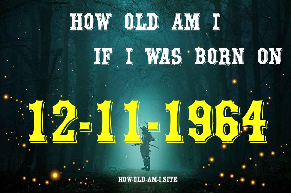 ᐈ Born On 12 November 1964 My Age in 2024? [100% ACCURATE Age Calculator!]