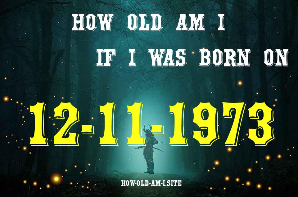 ᐈ Born On 12 November 1973 My Age in 2024? [100% ACCURATE Age Calculator!]