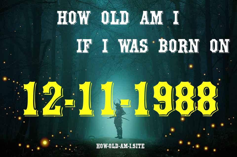 ᐈ Born On 12 November 1988 My Age in 2024? [100% ACCURATE Age Calculator!]