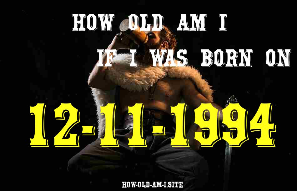 ᐈ Born On 12 November 1994 My Age in 2024? [100% ACCURATE Age Calculator!]