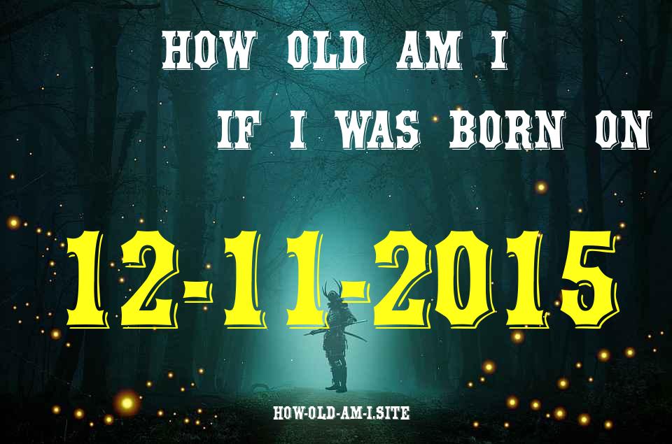 ᐈ Born On 12 November 2015 My Age in 2024? [100% ACCURATE Age Calculator!]