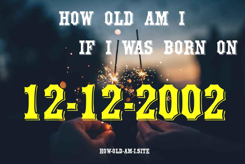 ᐈ Born On 12 December 2002 My Age in 2024? [100% ACCURATE Age Calculator!]