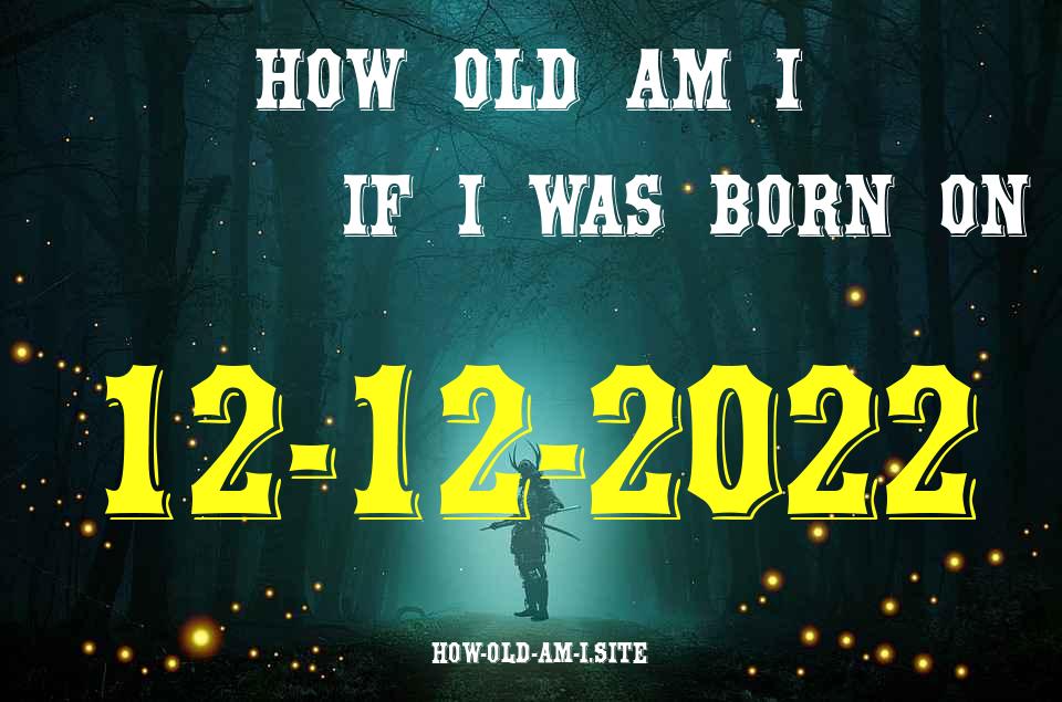 ᐈ Born On 12 December 2022 My Age in 2024? [100% ACCURATE Age Calculator!]