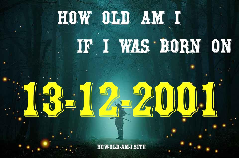 ᐈ Born On 13 December 2001 My Age in 2024? [100% ACCURATE Age Calculator!]