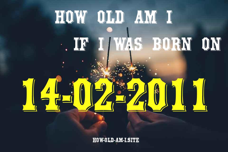 ᐈ Born On 14 February 2011 My Age in 2024? [100% ACCURATE Age Calculator!]