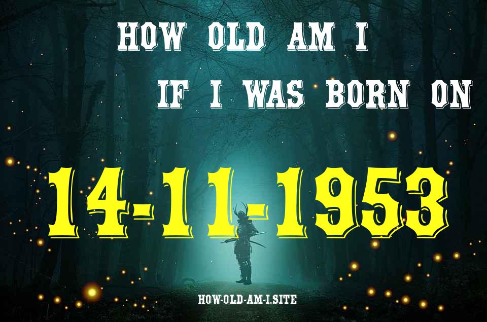 ᐈ Born On 14 November 1953 My Age in 2024? [100% ACCURATE Age Calculator!]