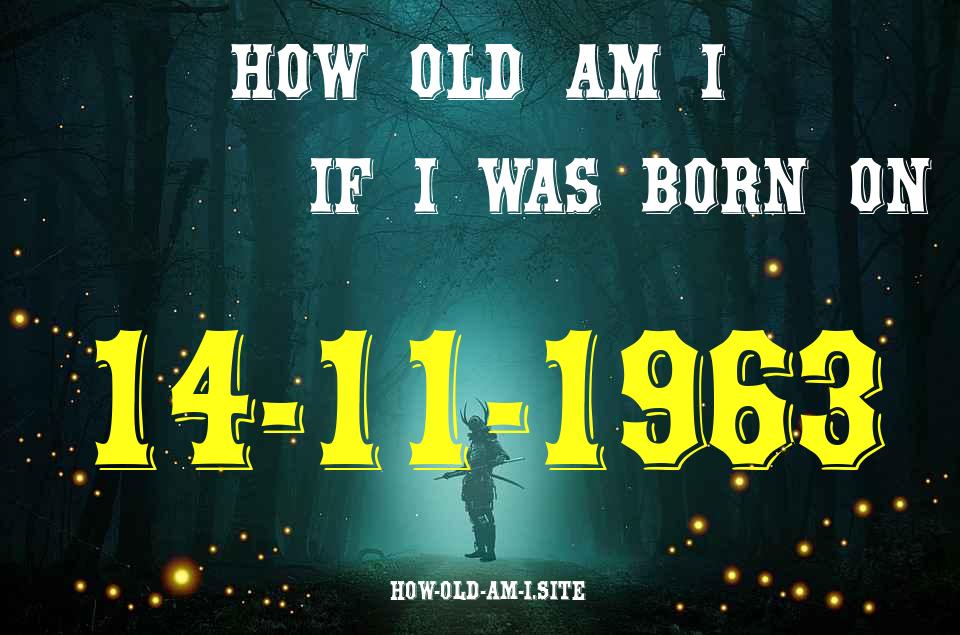 ᐈ Born On 14 November 1963 My Age in 2024? [100% ACCURATE Age Calculator!]