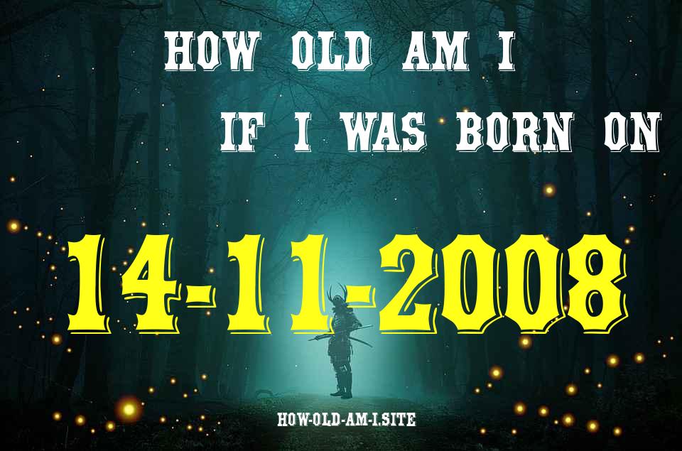 ᐈ Born On 14 November 2008 My Age in 2024? [100% ACCURATE Age Calculator!]