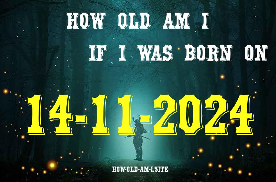 ᐈ Born On 14 November 2024 My Age in 2024? [100% ACCURATE Age Calculator!]