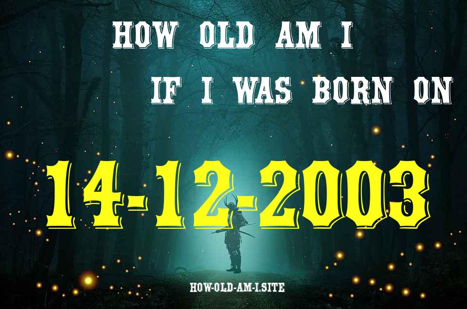 ᐈ Born On 14 December 2003 My Age in 2024? [100% ACCURATE Age Calculator!]