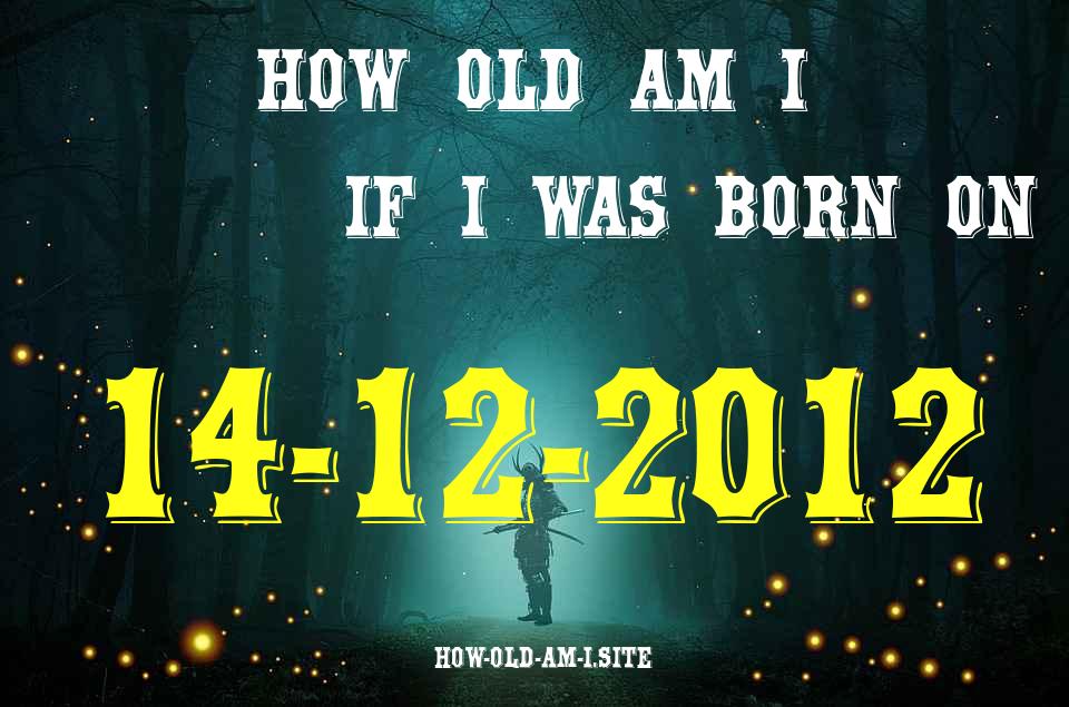 ᐈ Born On 14 December 2012 My Age in 2024? [100% ACCURATE Age Calculator!]