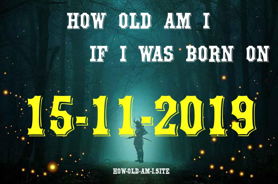 ᐈ Born On 15 November 2019 My Age in 2024? [100% ACCURATE Age Calculator!]