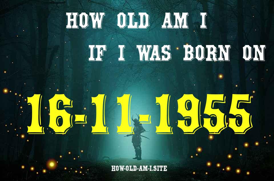 ᐈ Born On 16 November 1955 My Age in 2024? [100% ACCURATE Age Calculator!]
