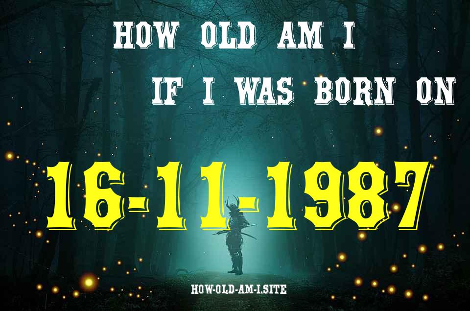 ᐈ Born On 16 November 1987 My Age in 2024? [100% ACCURATE Age Calculator!]