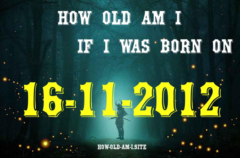ᐈ Born On 16 November 2012 My Age in 2024? [100% ACCURATE Age Calculator!]
