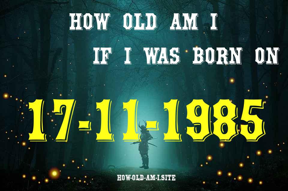 ᐈ Born On 17 November 1985 My Age in 2024? [100% ACCURATE Age Calculator!]