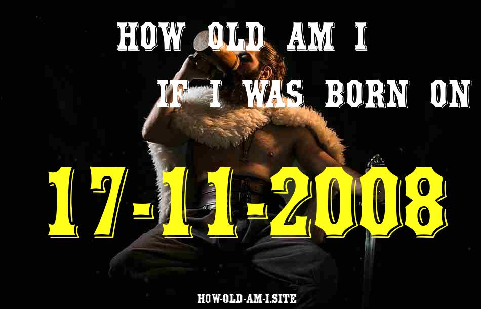 ᐈ Born On 17 November 2008 My Age in 2024? [100% ACCURATE Age Calculator!]