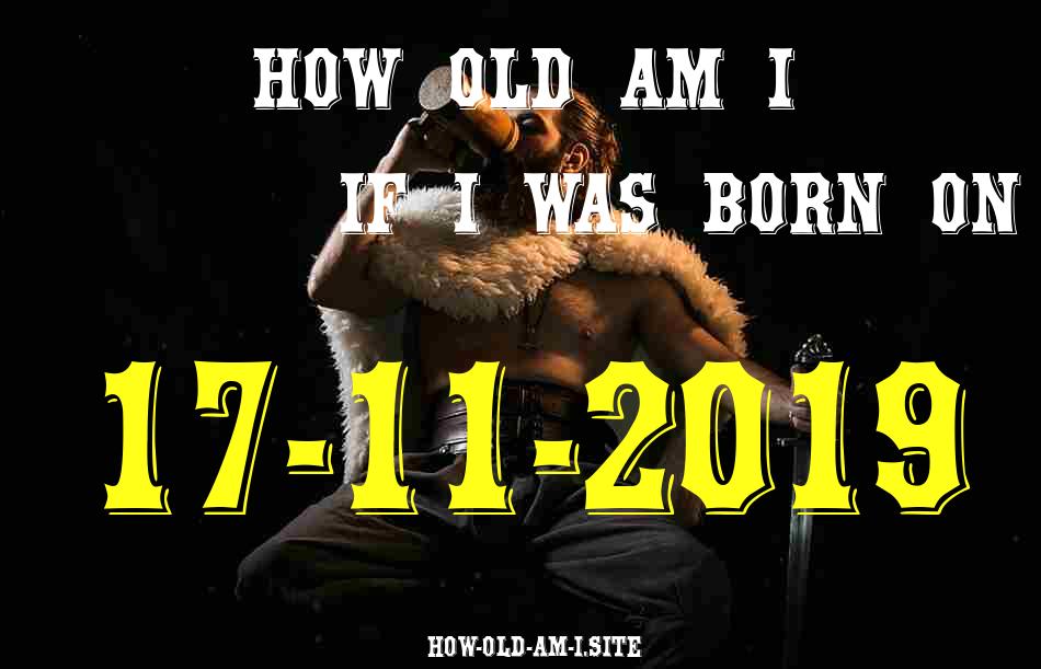 ᐈ Born On 17 November 2019 My Age in 2024? [100% ACCURATE Age Calculator!]