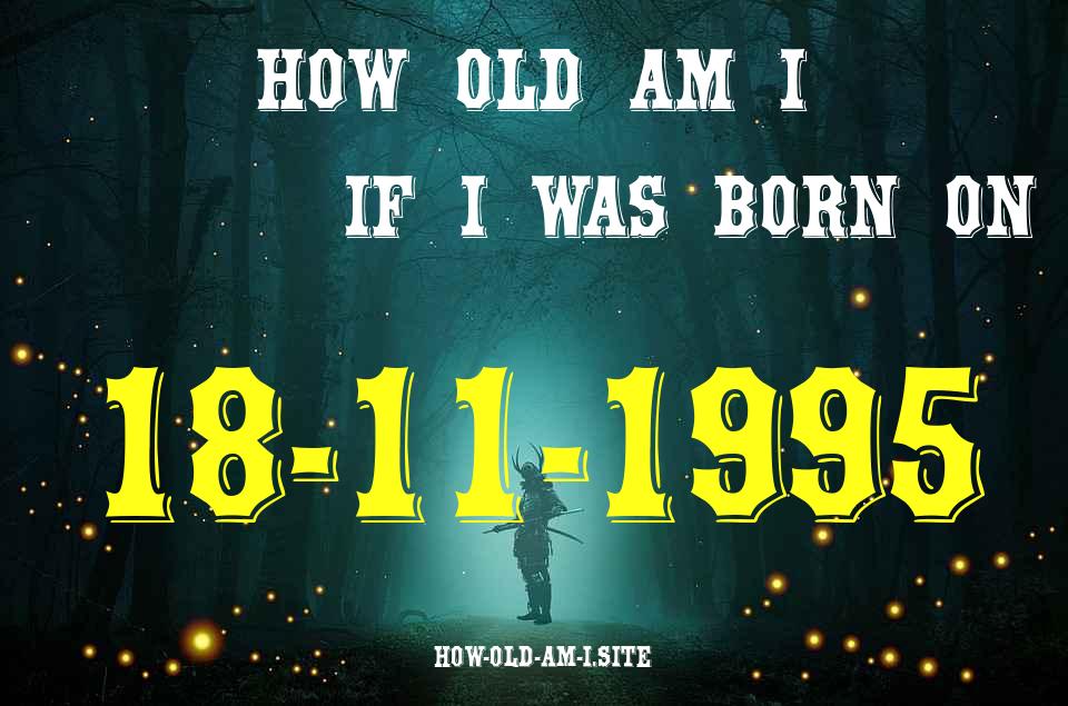 ᐈ Born On 18 November 1995 My Age in 2024? [100% ACCURATE Age Calculator!]