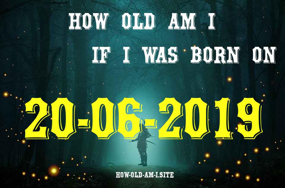ᐈ Born On 20 June 2019 My Age in 2024? [100% ACCURATE Age Calculator!]