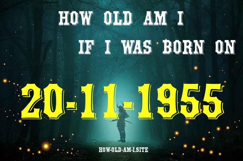 ᐈ Born On 20 November 1955 My Age in 2024? [100% ACCURATE Age Calculator!]