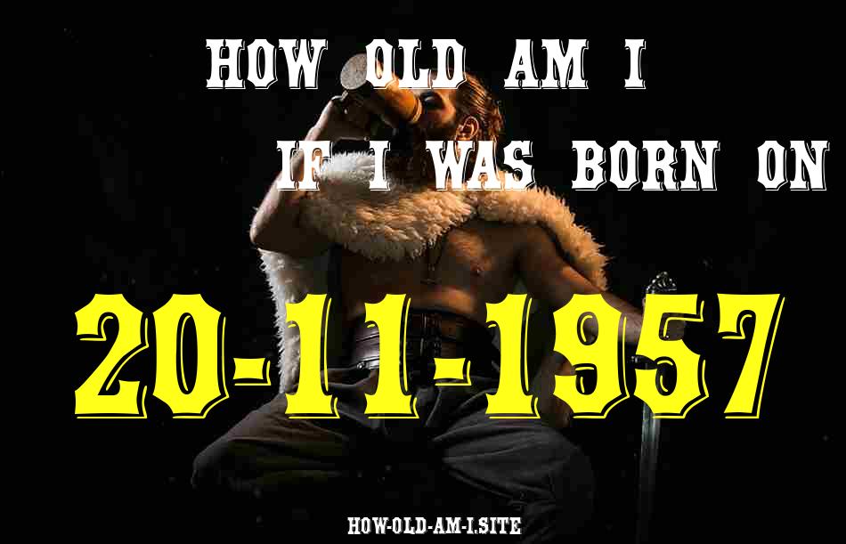 ᐈ Born On 20 November 1957 My Age in 2024? [100% ACCURATE Age Calculator!]