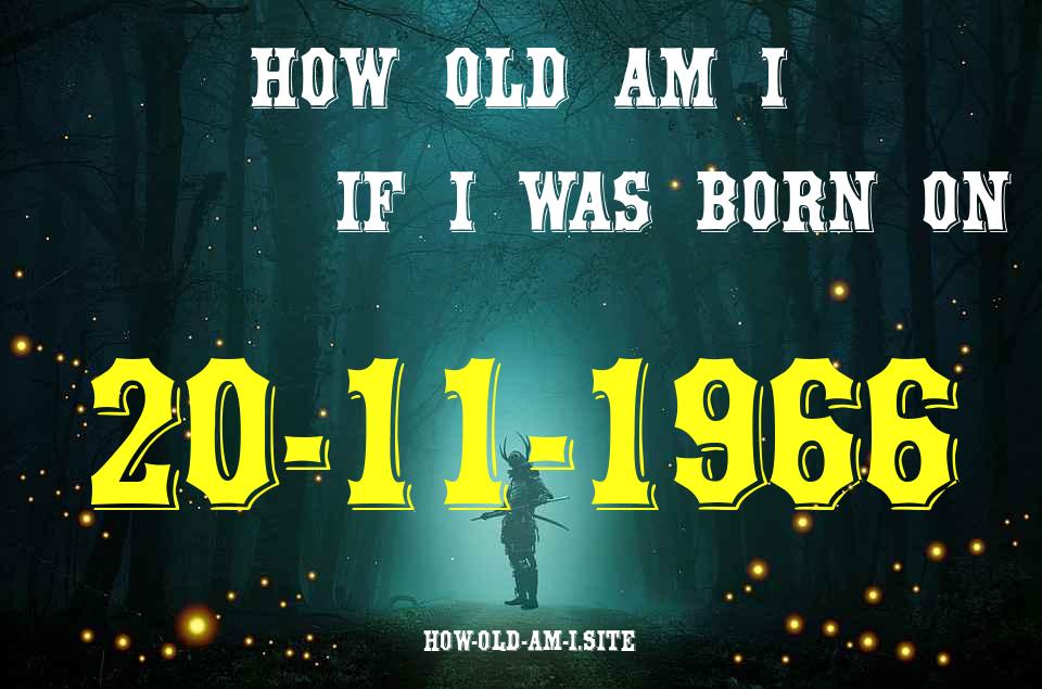 ᐈ Born On 20 November 1966 My Age in 2024? [100% ACCURATE Age Calculator!]