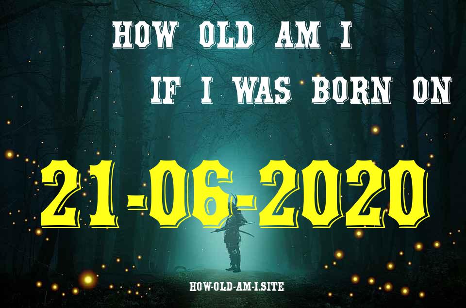 ᐈ Born On 21 June 2020 My Age in 2024? [100% ACCURATE Age Calculator!]