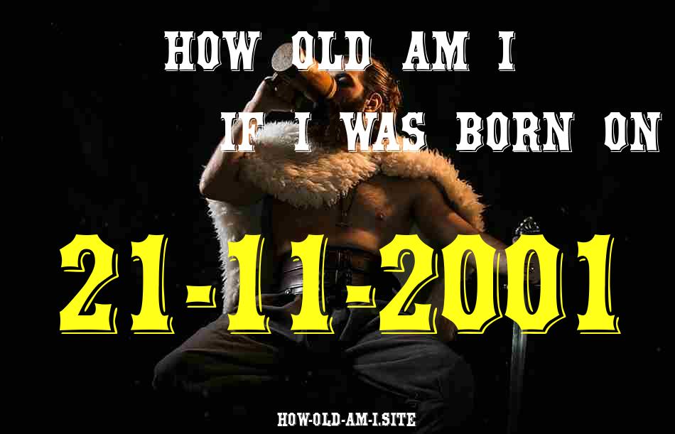 ᐈ Born On 21 November 2001 My Age in 2024? [100% ACCURATE Age Calculator!]