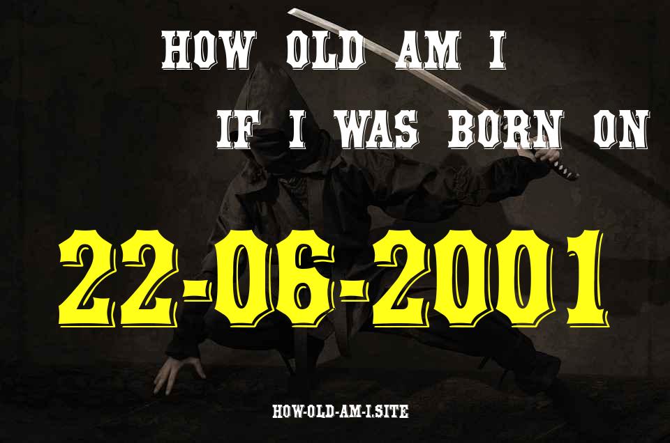 ᐈ Born On 22 June 2001 My Age in 2024? [100% ACCURATE Age Calculator!]