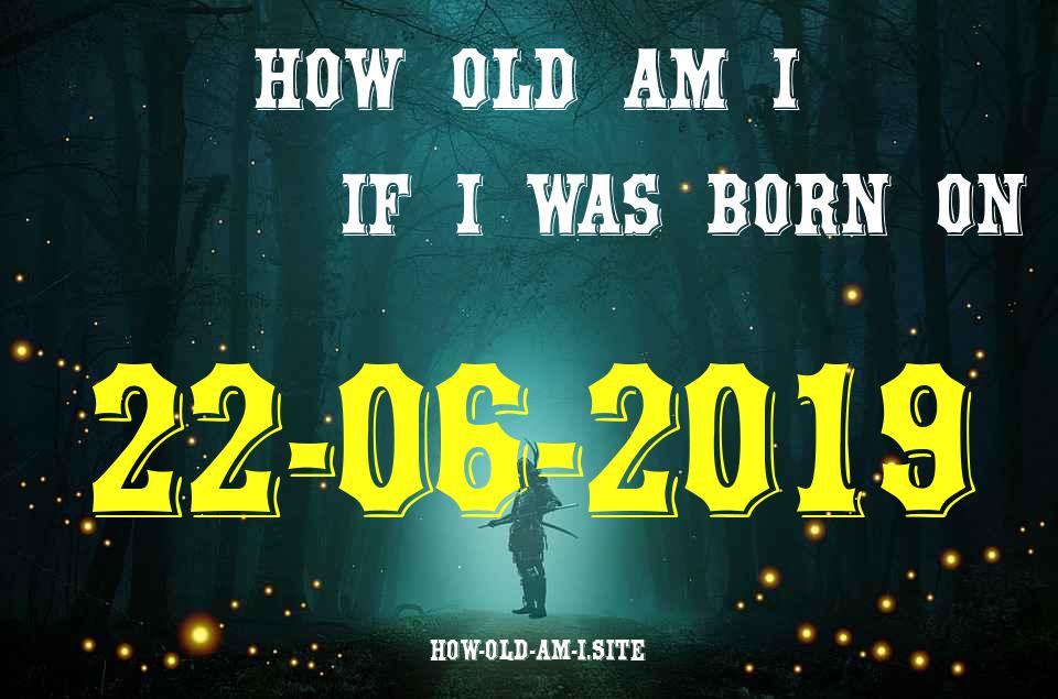 ᐈ Born On 22 June 2019 My Age in 2024? [100% ACCURATE Age Calculator!]