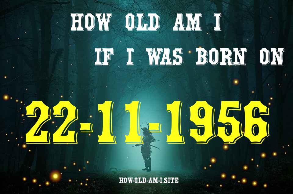 ᐈ Born On 22 November 1956 My Age in 2024? [100% ACCURATE Age Calculator!]
