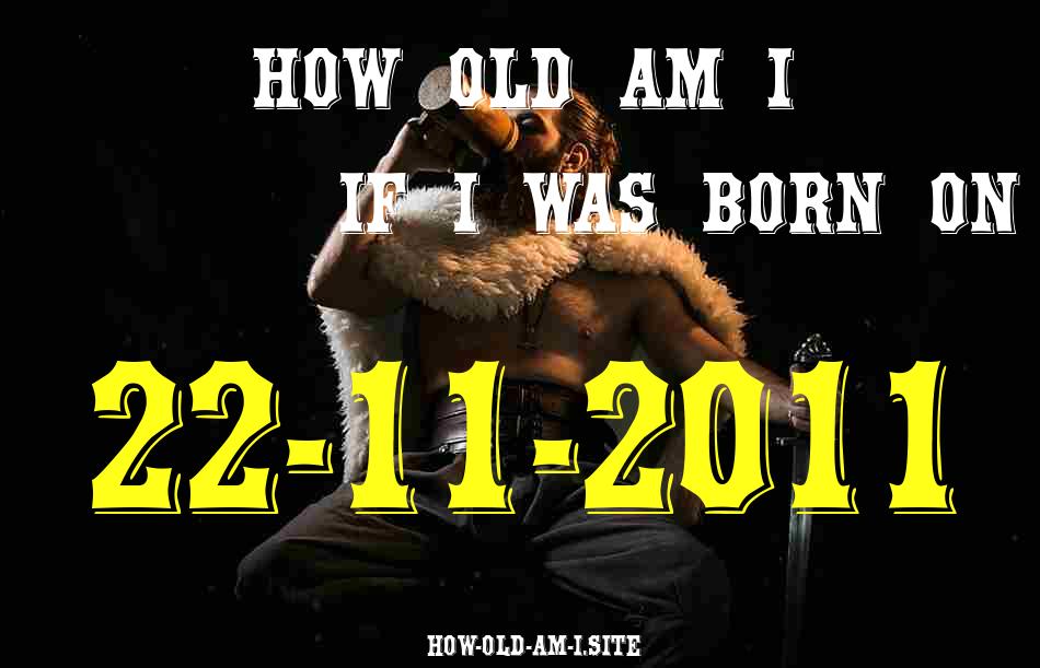 ᐈ Born On 22 November 2011 My Age in 2024? [100% ACCURATE Age Calculator!]