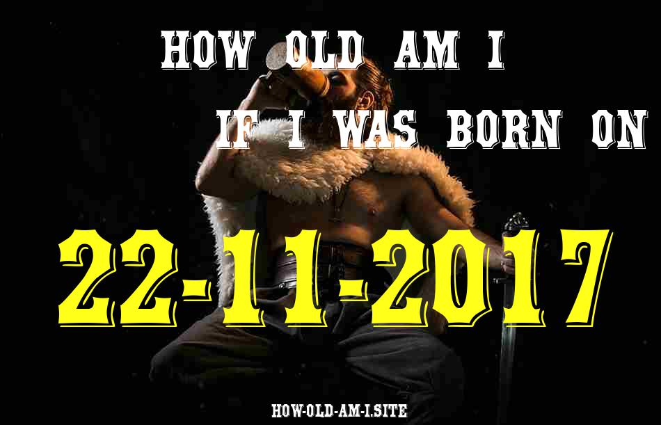 ᐈ Born On 22 November 2017 My Age in 2024? [100% ACCURATE Age Calculator!]