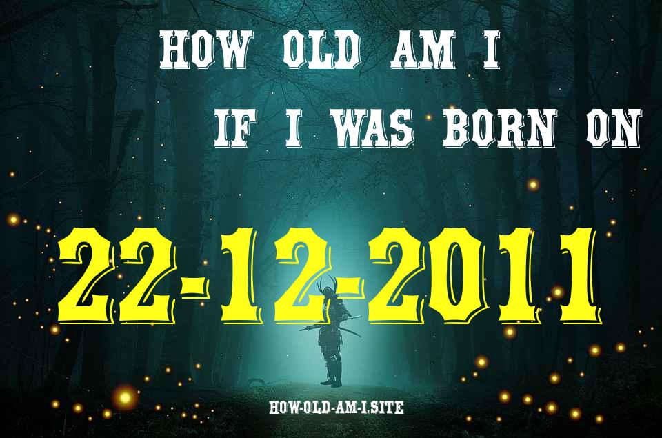 ᐈ Born On 22 December 2011 My Age in 2024? [100% ACCURATE Age Calculator!]
