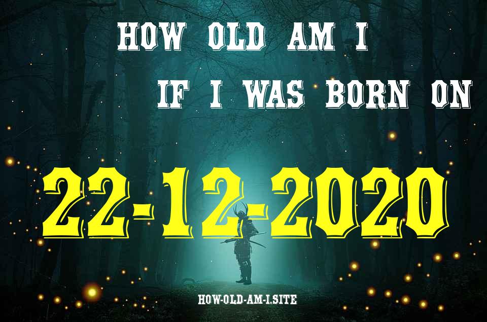 ᐈ Born On 22 December 2020 My Age in 2024? [100% ACCURATE Age Calculator!]