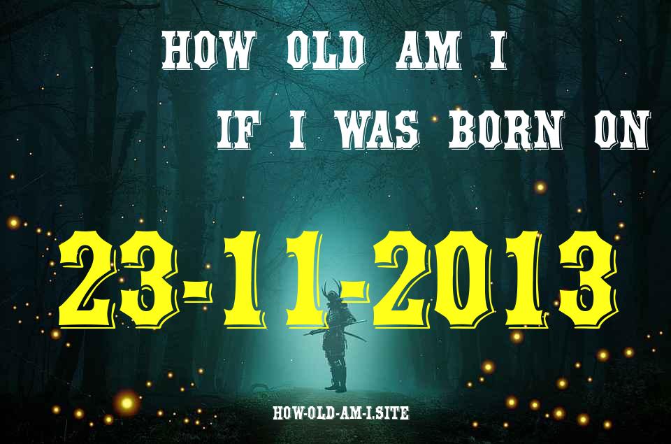 ᐈ Born On 23 November 2013 My Age in 2024? [100% ACCURATE Age Calculator!]