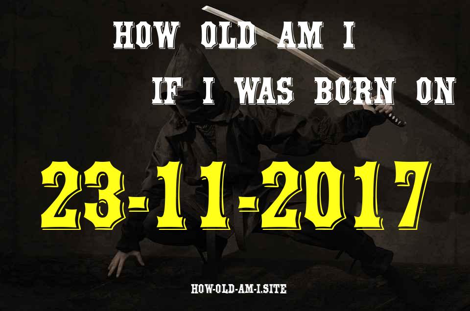 ᐈ Born On 23 November 2017 My Age in 2024? [100% ACCURATE Age Calculator!]