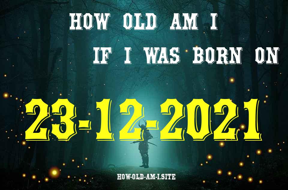 ᐈ Born On 23 December 2021 My Age in 2024? [100% ACCURATE Age Calculator!]