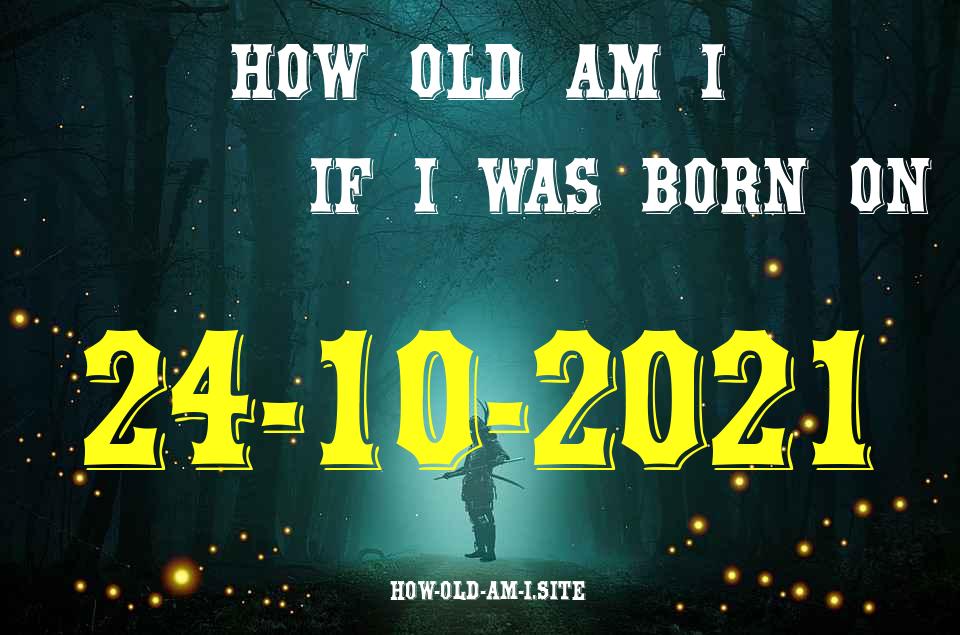 ᐈ Born On 24 October 2021 My Age in 2024? [100% ACCURATE Age Calculator!]